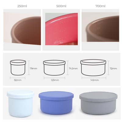 Dailylike Bonbon Silicone Bowl with Lid 700ml