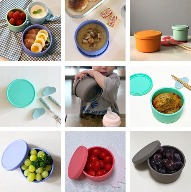 Dailylike Bonbon Silicone Bowl with Lid 500ml