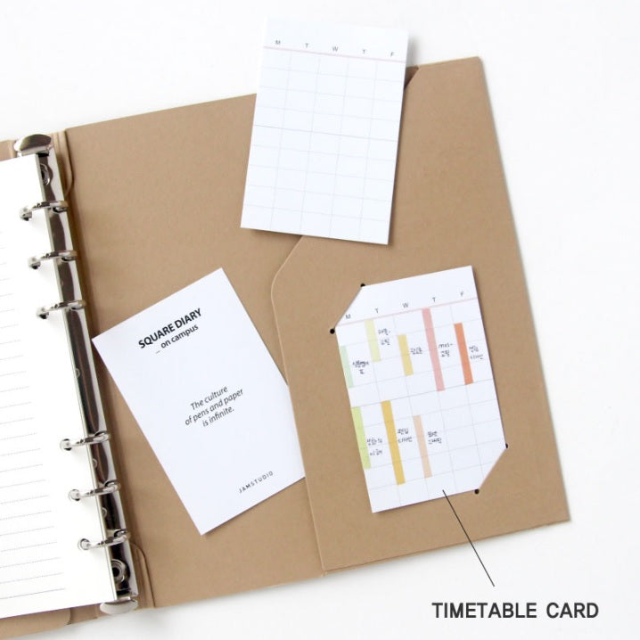Jam Studio A6 Wide Square Diary Paper Cover