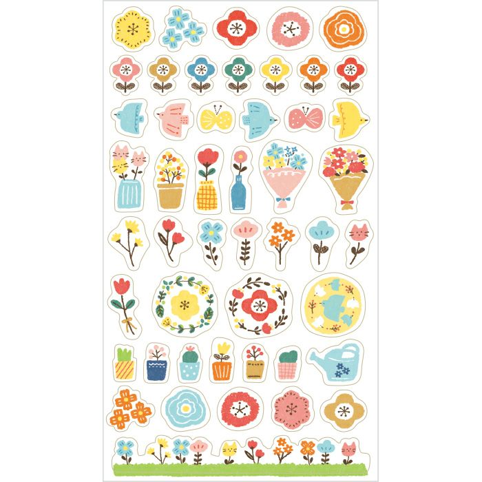 Furukawa Paper Works My Life Collection Sticker  - Bird Flowers