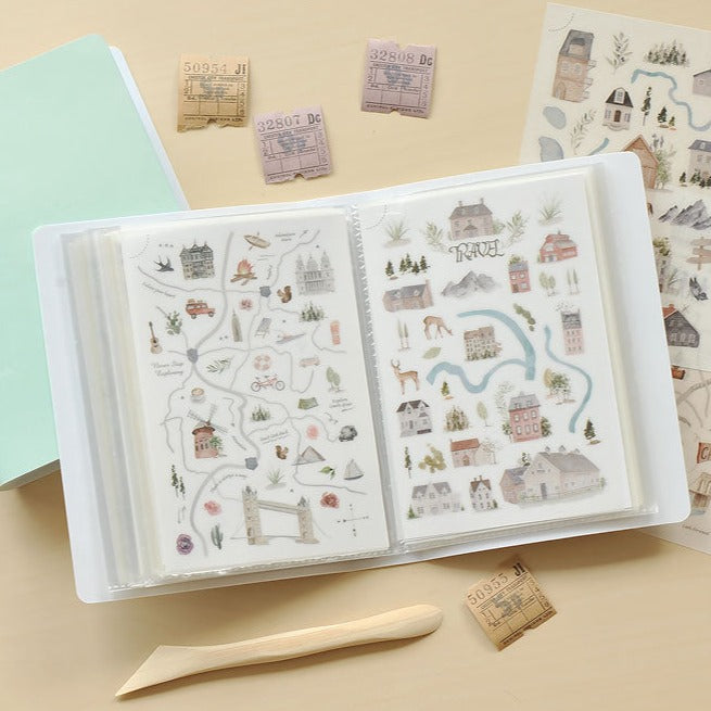 MU Lifestyle Print-On Stickers Storage Book - White