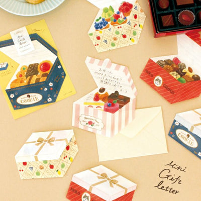 Furukawa Paper Works Girl's Time Collection Mini Gift Letter - Chocolate