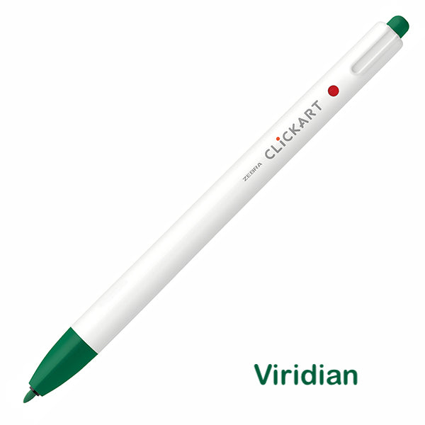 Zebra CLiCKART Retractable Markers - Green Series