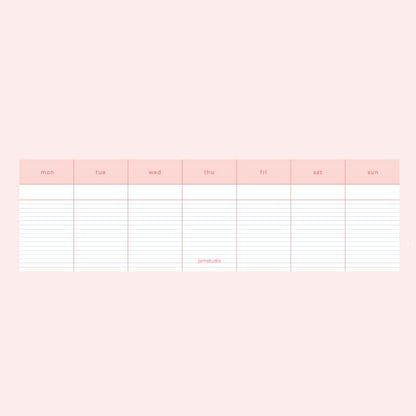 Jam Studio Weekly Notepad