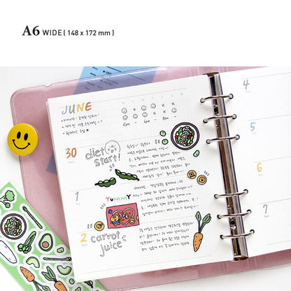 Jam Studio A6 Wide Planner Refill - Weekly Horizontal