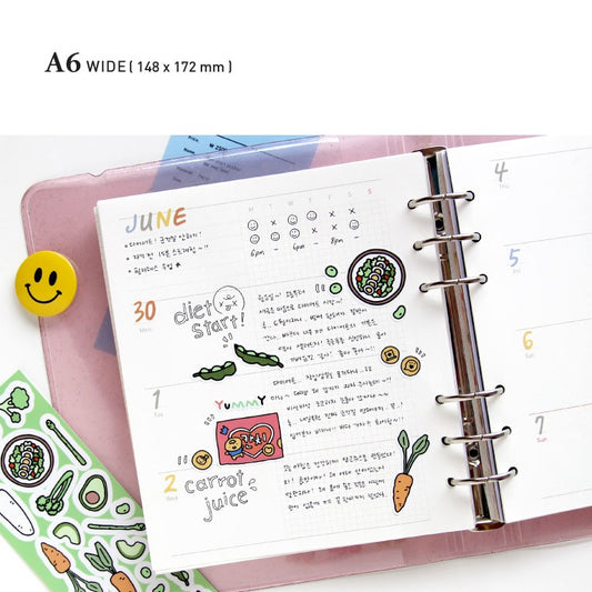 Jam Studio A6 Wide Planner Refill - Weekly Horizontal