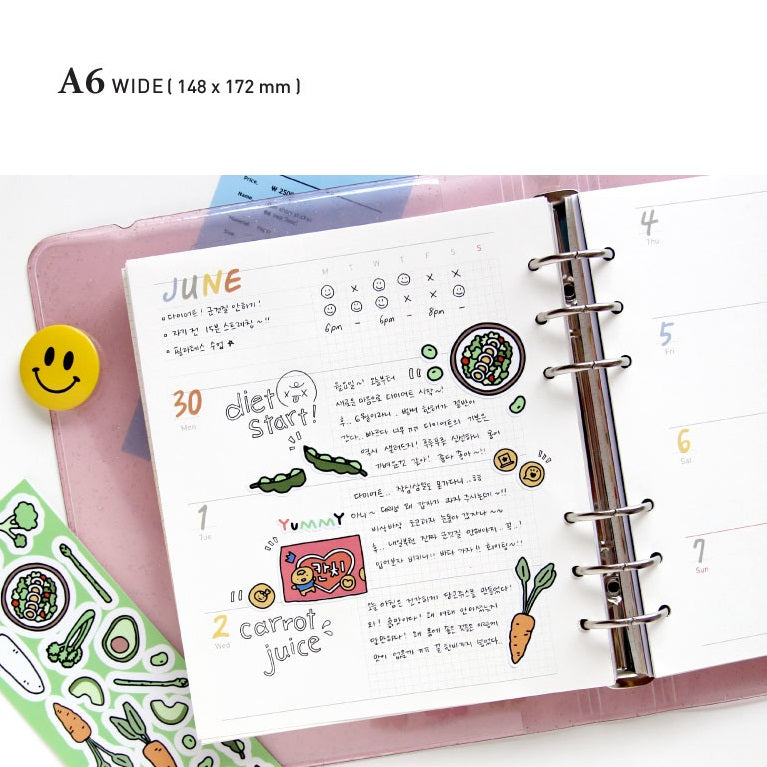 Jam Studio A6 Wide Planner Refill - Weekly Horizontal