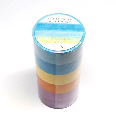 Kamiiso Sansyo Saien x Miki Tamura Masking Tape 6 Colour Set - Beach