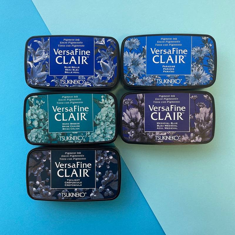 Tsukineko VersaFine Clair Ink Pad - Blue Series