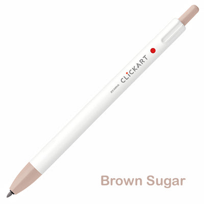 Zebra CLiCKART Retractable Markers - Brown Series