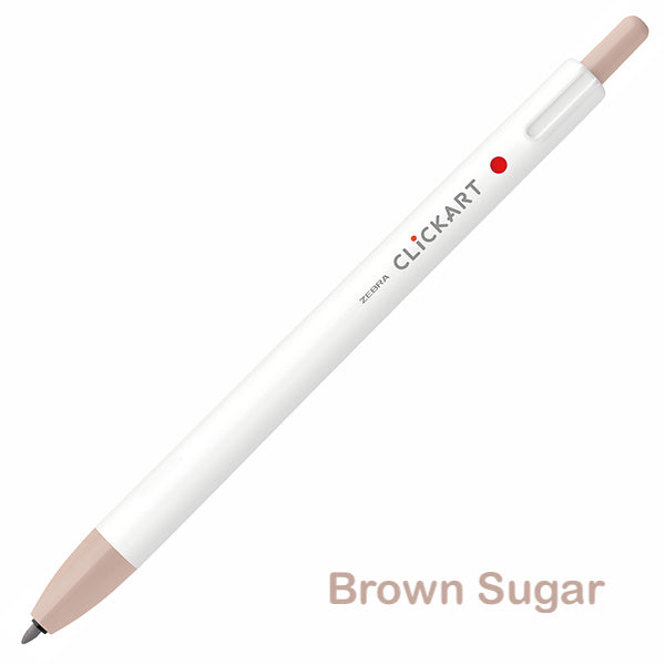 Zebra CLiCKART Retractable Markers - Brown Series