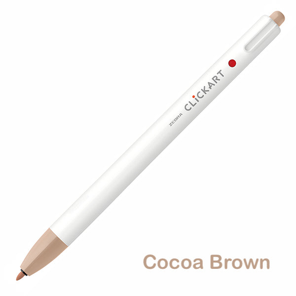Zebra CLiCKART Retractable Markers - Brown Series