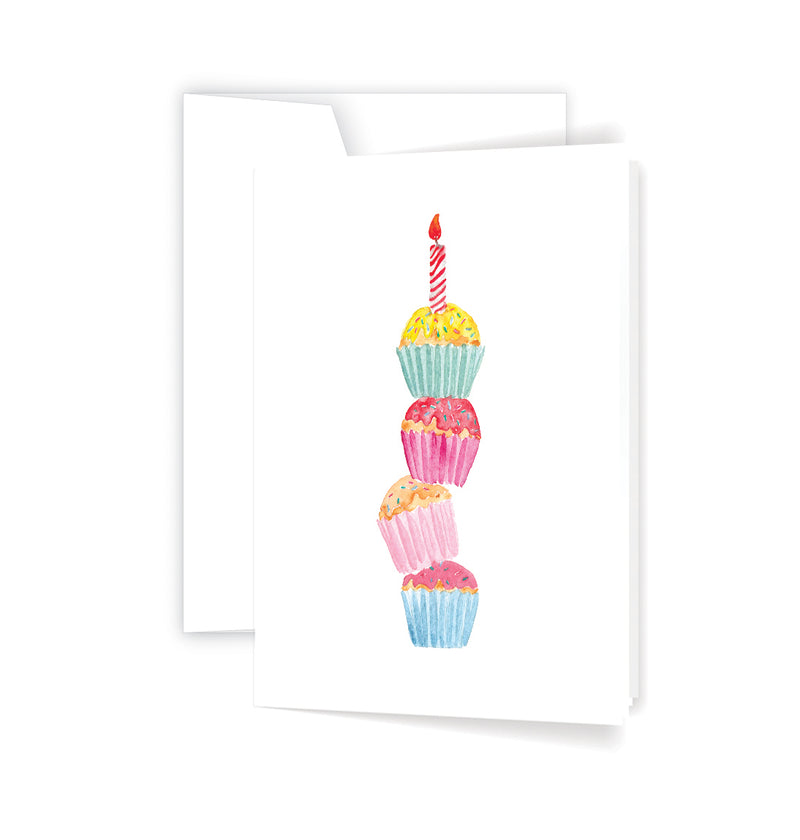 Ellen Walsh Designs Greeting Card - Cupcake Tower