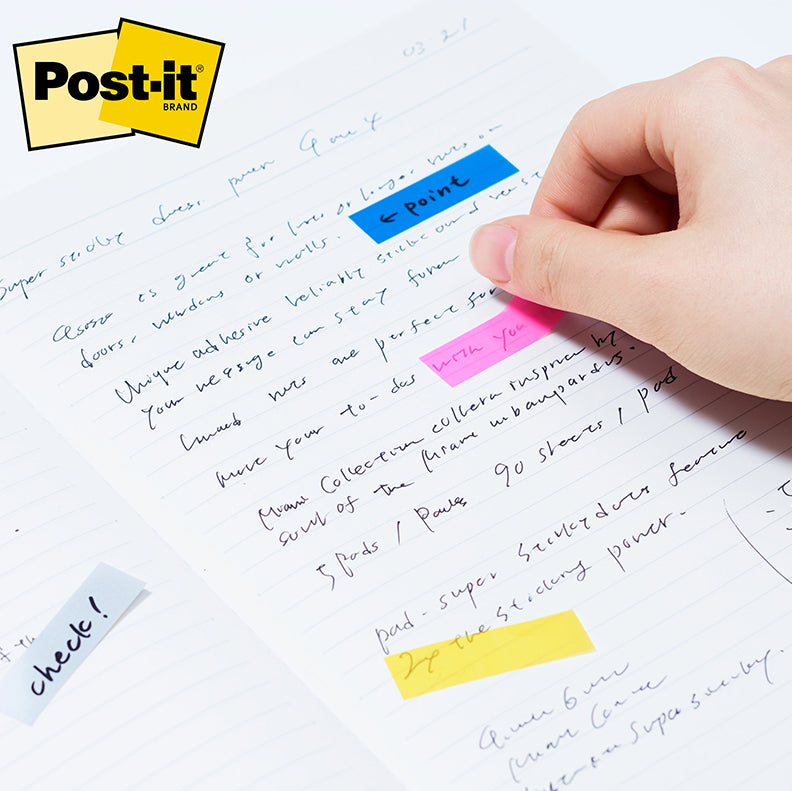 3M Post-it Film Assorted Colours Sticky Flags 3