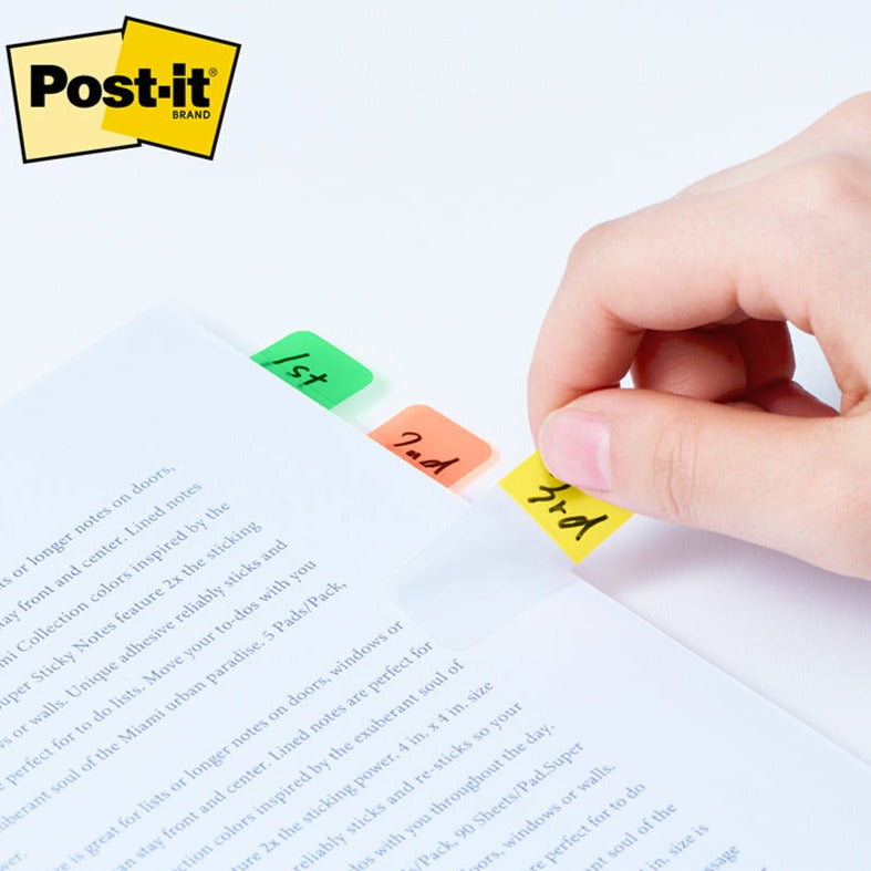 3M Post-it Film Assorted Colours Sticky Tabs 6