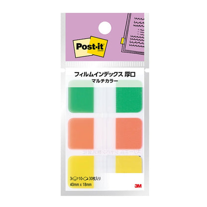3M Post-it Film Assorted Colours Sticky Tabs 6