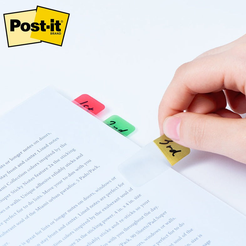 3M Post-it Film Assorted Colours Sticky Tabs 8