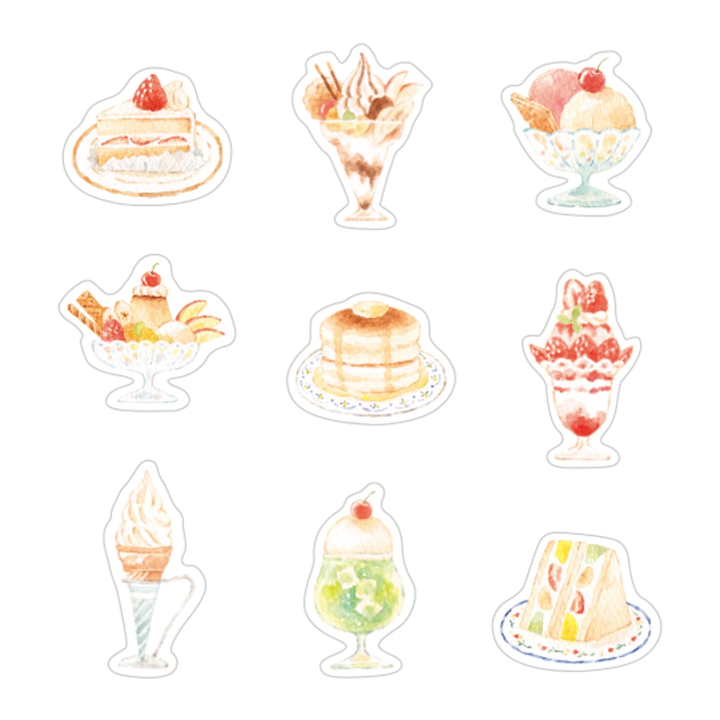 Papier Platz x Nakauchi Waka Flake Seal - Café Sweets