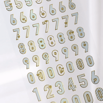 Iconic Gold Silhouette Alphabet & Number Stickers