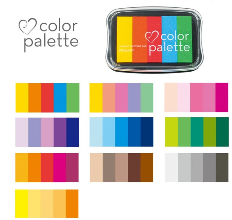 Tsukineko Colour Palette Stamp Pad - Green Shades