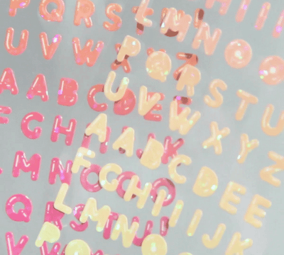 Iconic Jelly Alphabet & Number Stickers