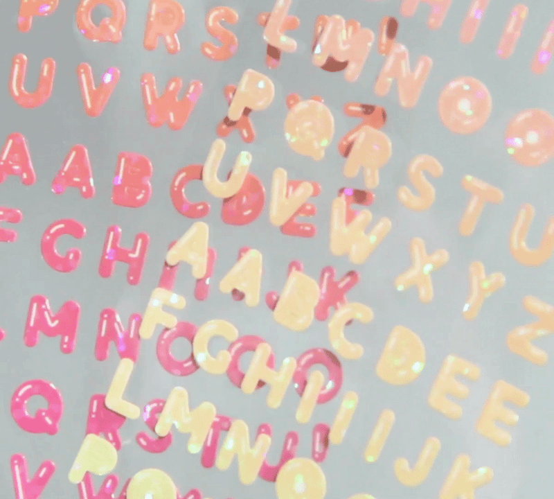 Iconic Jelly Alphabet & Number Stickers