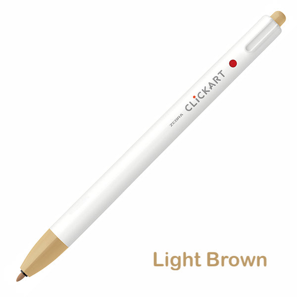 Zebra CLiCKART Retractable Markers - Brown Series