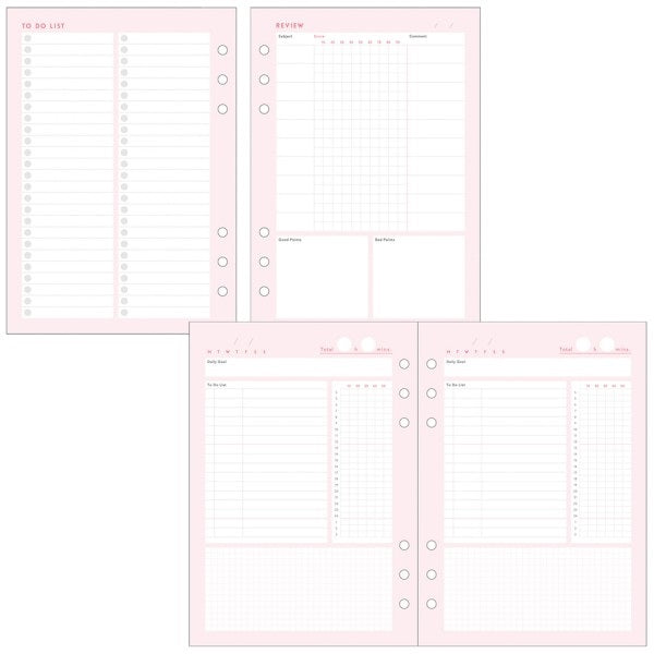 Mark's A5 System Planner Contents Refill - Study Note Set