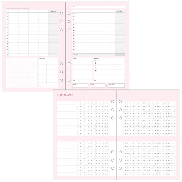 Mark's A5 System Planner Contents Refill - Housework Note Set