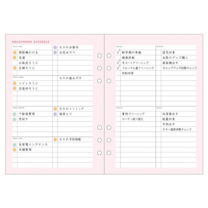 Mark's A5 System Planner Contents Refill - Housework Note Set