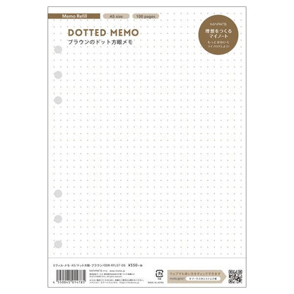 Mark's A5 System Planner Memo Refill - Dotted Memo Brown