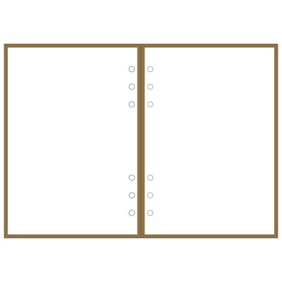 Mark's A5 System Planner Memo Refill - Plain Memo Brown Frame