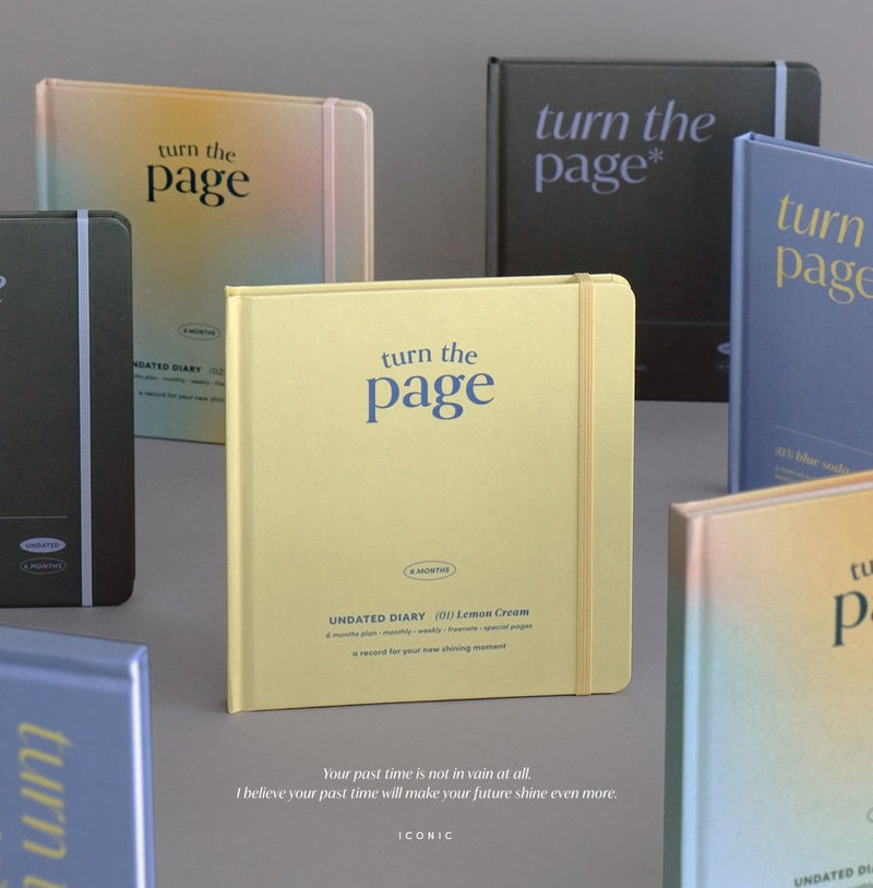 Iconic Turn the Page Undated Diary