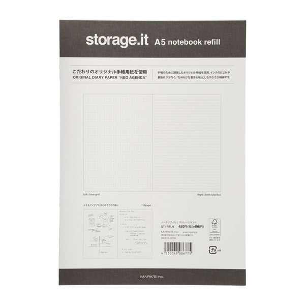 Mark's Storage.it A5 Dot + Lined Notebooks | Eco-Friendly | Refillable