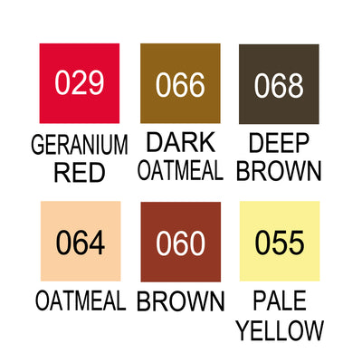 Kuretake ZIG CLEAN COLOUR Real Brush 6 Colour Set - Portrait Colours II