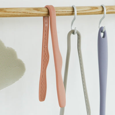 Dailylike Bonbon Silicone Utensils - 10 Mini Kitchen Tongs (Dusty Rose)