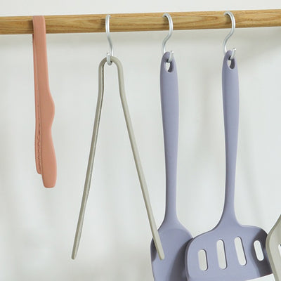 Dailylike Bonbon Silicone Utensils - 10 Mini Kitchen Tongs (Dusty Rose)
