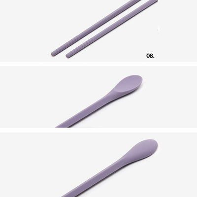 Dailylike Bonbon Silicone Utensils - 08 Chopsticks (Violet)