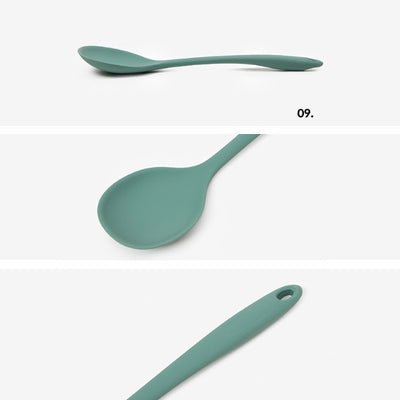 Dailylike Bonbon Silicone Utensils - 09 Wide Spoon (Deep Green)
